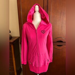 Luxirie by LRG Long Fuschia Hoodie